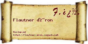 Flautner Áron névjegykártya